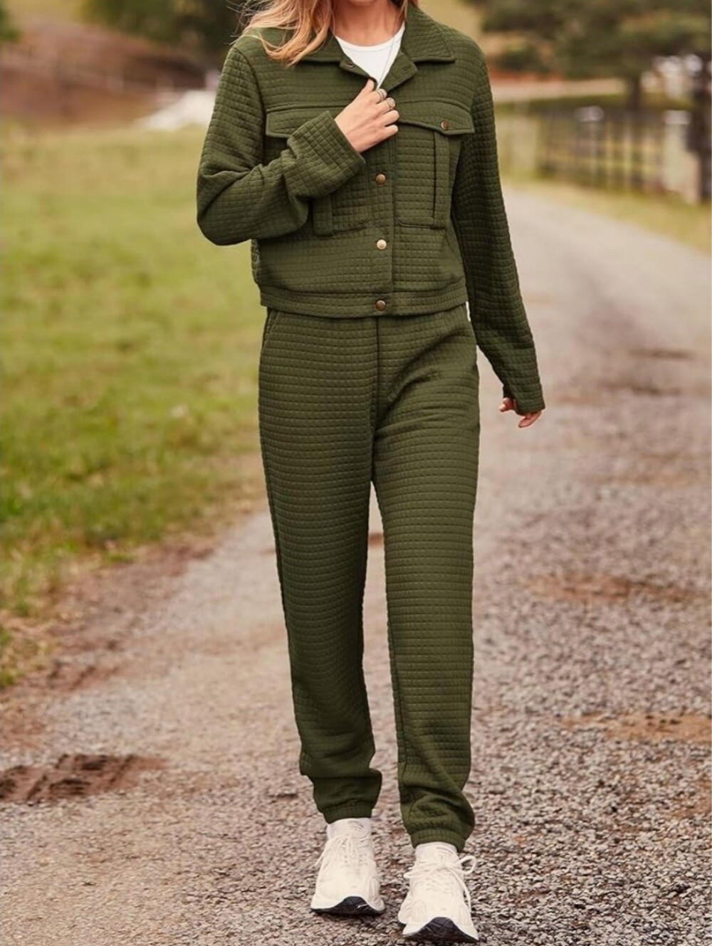 2pcs Stylish Jacket And Pants Jogger Set Casual Sweatpants Outfit Set